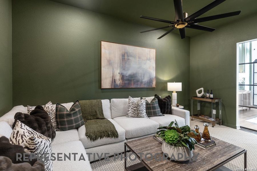 Furnished interior view inside a new home in Esperanza, Boerne (Image 11). Furnished interior view inside a new home in Esperanza, Boerne (Image 11).