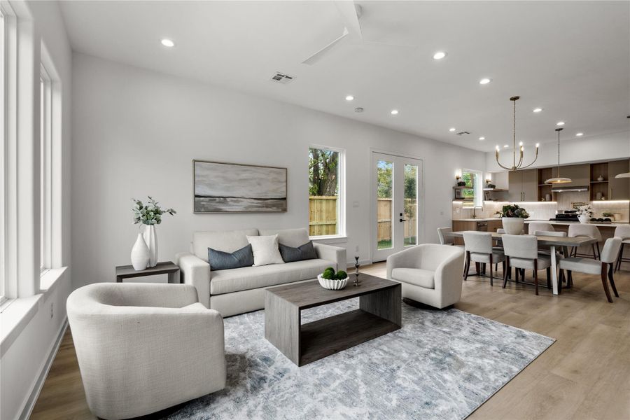 Furnished interior view inside a new home in , Houston (Image 10).
