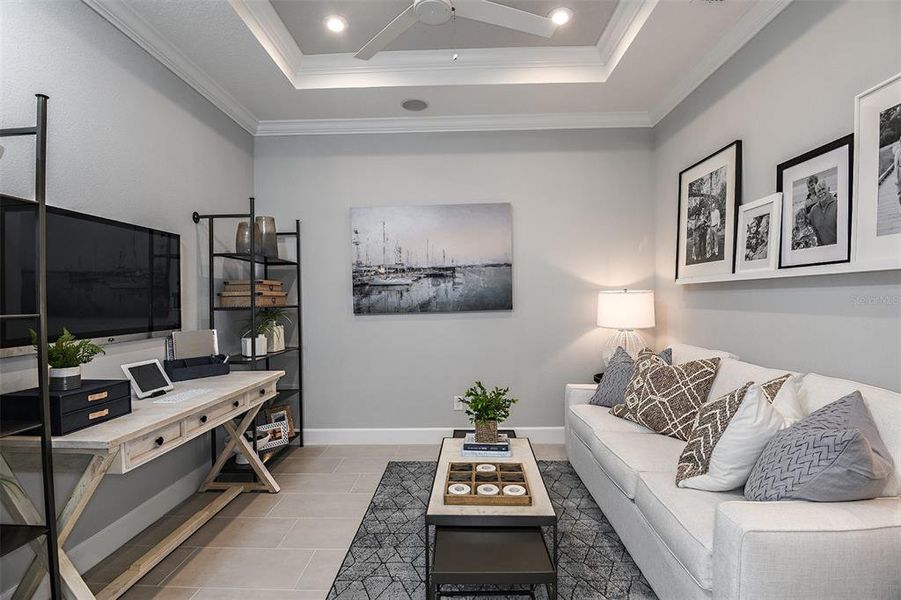 Furnished interior view inside a new home in Esplanade at Wellen Park, Englewood (Image 22).