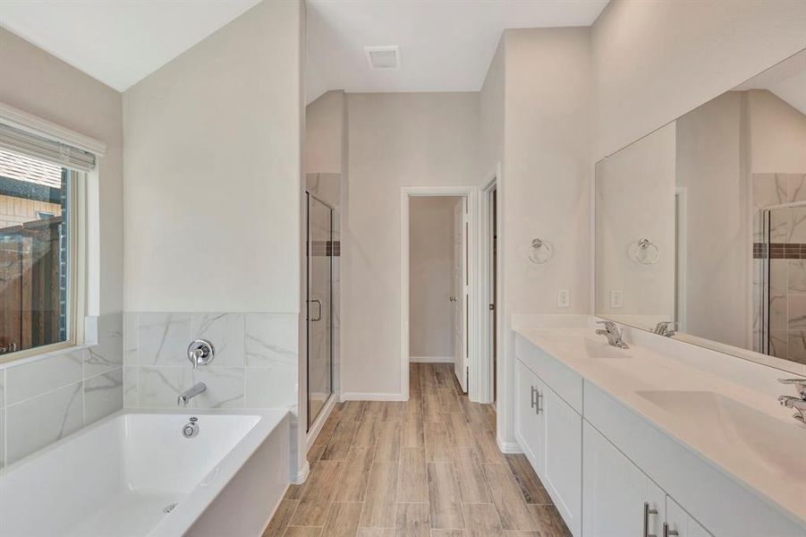 Furnished interior view inside a new home in The Preserve, Justin (Image 10).