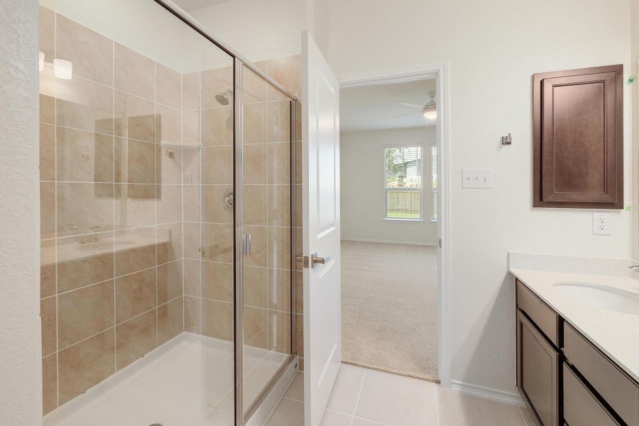 Furnished interior view inside a new home in Mustang Valley, Manor (Image 5). Furnished interior view inside a new home in Mustang Valley, Manor (Image 5).