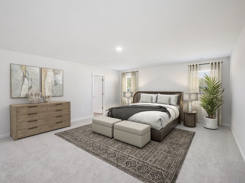 Furnished interior view inside a new home in Marshburn Landing - Signature Series, Wendell (Image 12).