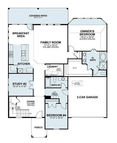 2D floor plan layout of this home in Edgewood, Leander, TX (Image 5).