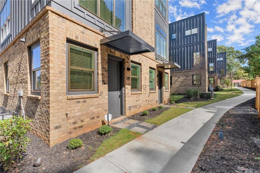 Exterior details and patio area of a home in , Atlanta (Image 22). Exterior details and patio area of a home in , Atlanta (Image 22).
