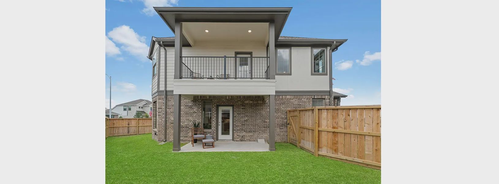 Representative exterior details of a home built from the Capeside by Chesmar Homes in Balmoral, Humble (Image 2). Representative exterior details of a home built from the Capeside by Chesmar Homes in Balmoral, Humble (Image 2).