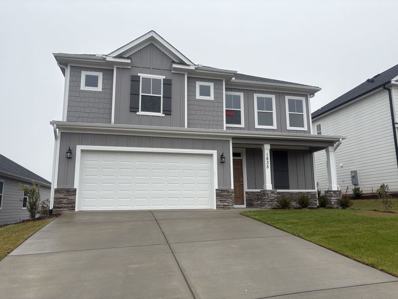 Front exterior of a new home in Tillery Park, Grovetown, GA, highlighting curb appeal (Image 1). Front exterior of a new home in Tillery Park, Grovetown, GA, highlighting curb appeal (Image 1).
