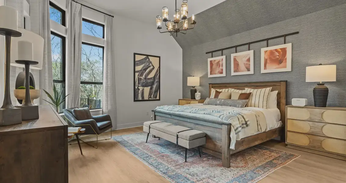 Representative furnished interior of a home built from the Orion by Chesmar Homes in Sunfield, Seguin (Image 12).