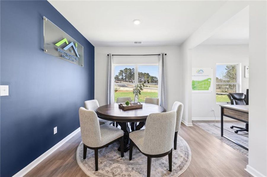 Furnished interior view inside a new home in The Hills at Cedar Creek, Winder (Image 11).