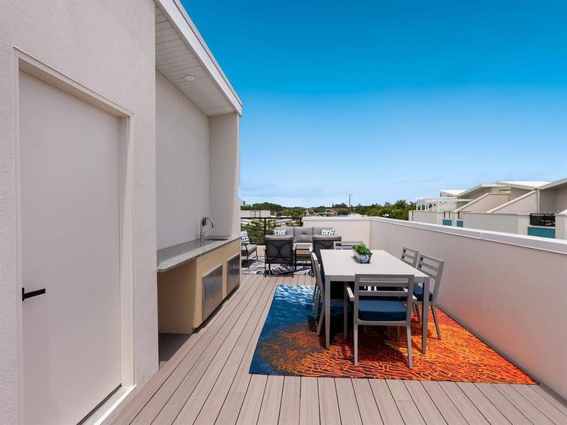 Exterior details and patio area of a home in , Sarasota (Image 26).
