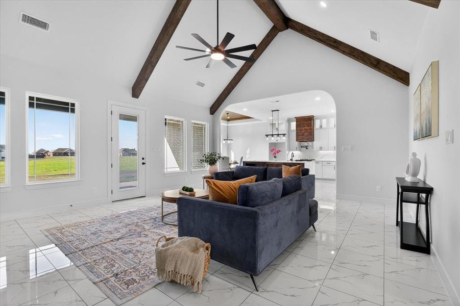 Furnished interior view inside a new home in , Celeste (Image 26).