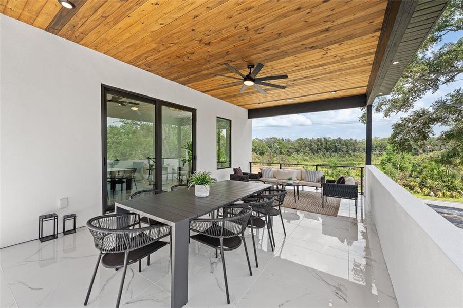 Exterior details and patio area of a home in , Tampa (Image 43).