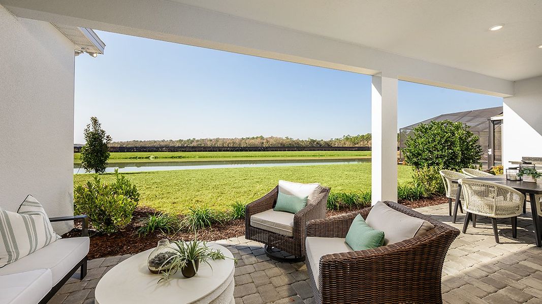 Representative exterior details of a home built from the Cascata by Taylor Morrison in Skye Ranch Community Group Page, Sarasota (Image 3).