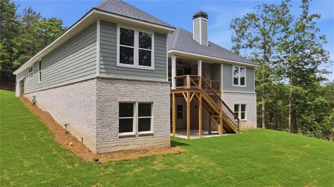 Exterior details and patio area of a home in , Clarkesville (Image 33).