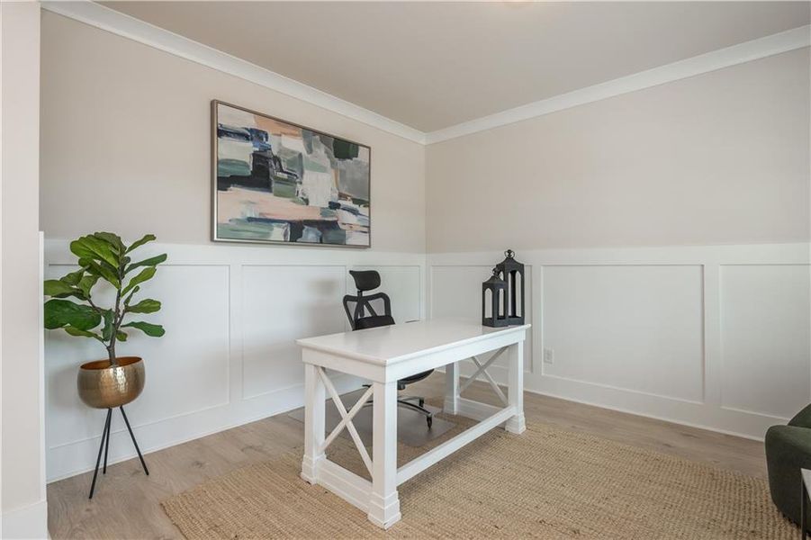 Furnished interior view inside a new home in , Flowery Branch (Image 10).