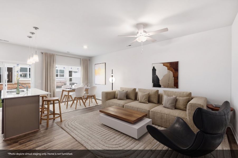 Furnished interior view inside a new home in Nichols Landing, Charlotte (Image 6).