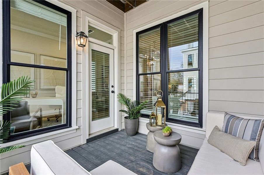 Exterior details and patio area of a home in Byers Park, Alpharetta (Image 4).