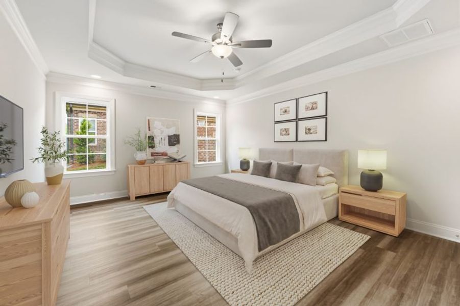 Representative furnished interior of a home built from the Essex by Keystone Homes NC in Weybridge, Burlington (Image 13).