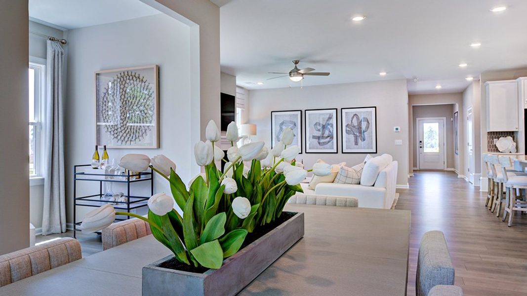 Furnished interior view inside a new home in Silverstone, Knightdale (Image 19). Furnished interior view inside a new home in Silverstone, Knightdale (Image 19).
