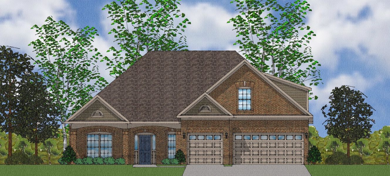 Representative exterior photo of a completed home built from the Campbell - Elite Collection by Mungo Homes in Walnut Grove, Easley, SC (Image 18).