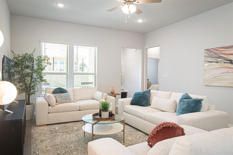 Furnished interior view inside a new home in Sage Hollow, Kyle (Image 7).