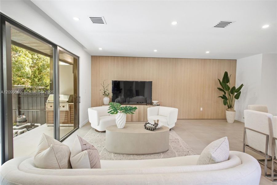 Furnished interior view inside a new home in , Miami (Image 8).