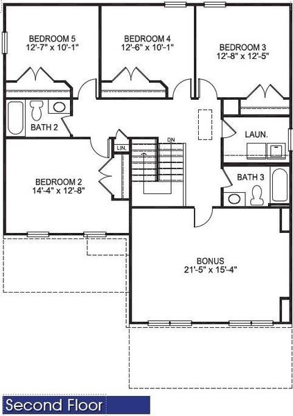 2D floor plan layout of this home in Thunder Ridge, Dawsonville, GA (Image 2). 2D floor plan layout of this home in Thunder Ridge, Dawsonville, GA (Image 2).