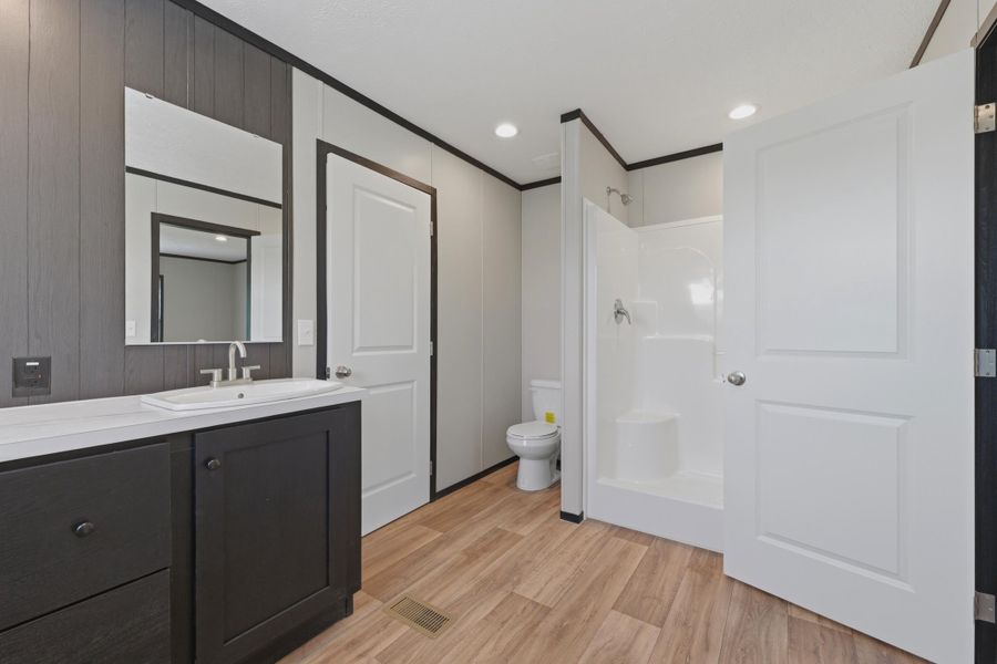 Furnished interior view inside a new home in , Cross (Image 9).