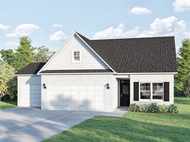 Elevation A2 - 3rd Car Garage