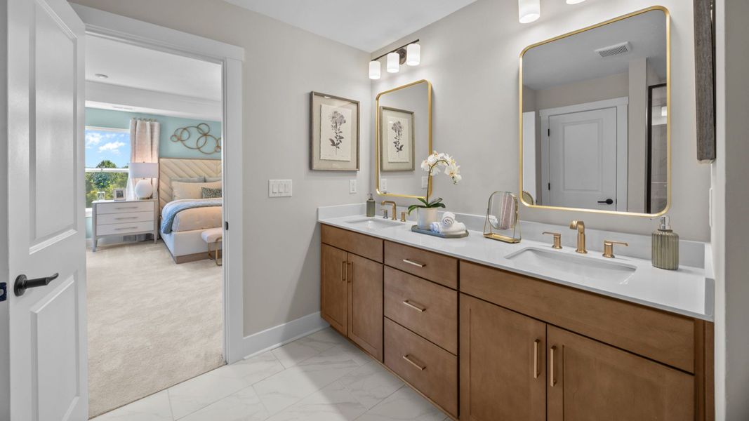 The Jordan Plan by DRB Homes in Farms at Bellingham, Mooresville, NC - Primary Bathroom The Jordan Plan by DRB Homes in Farms at Bellingham, Mooresville, NC - Primary Bathroom