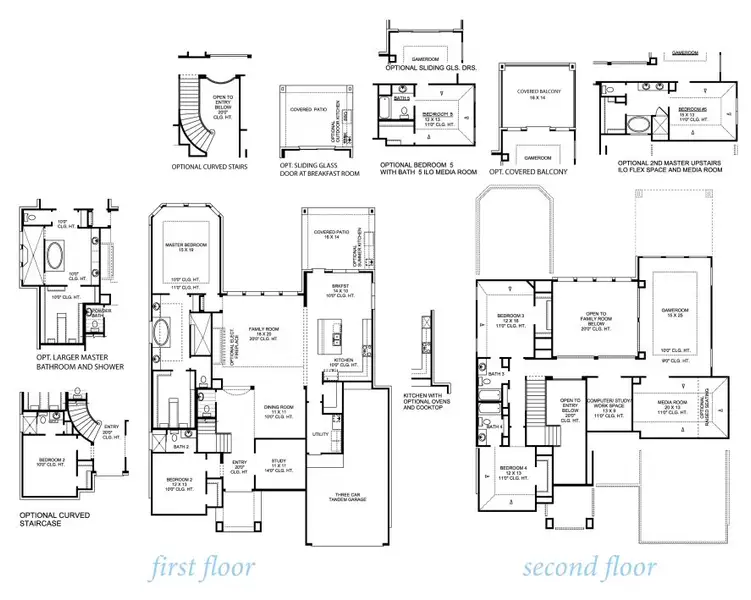 2D floor plan layout for the Comal II 4217 by J. Patrick Homes in Colton, Montgomery, TX (Image 3). 2D floor plan layout for the Comal II 4217 by J. Patrick Homes in Colton, Montgomery, TX (Image 3).