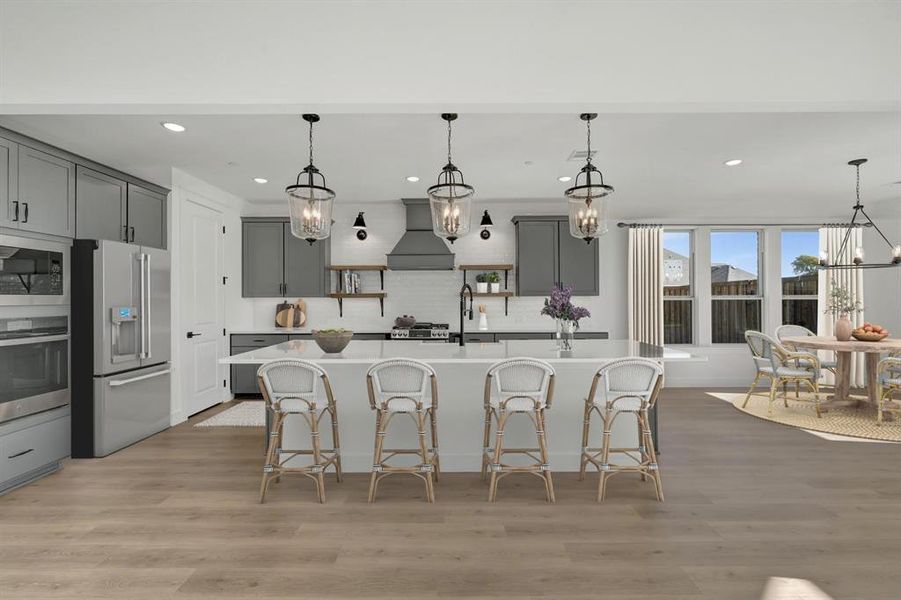 Furnished interior view inside a new home in Kreymer at the Park, Wylie (Image 18).
