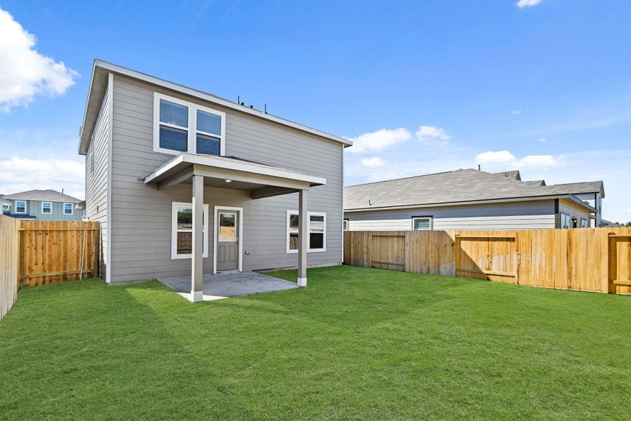 Exterior details and patio area of a home in Northpark South, Porter (Image 4). Exterior details and patio area of a home in Northpark South, Porter (Image 4).