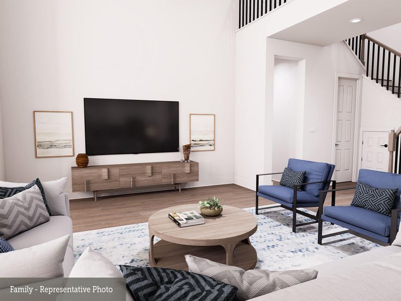 REPRESENTATIVE PHOTO:  Another view of Living area with 2 story ceiling!