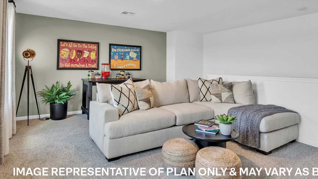 Furnished interior view inside a new home in Trails at Wildhorse, Austin (Image 17).