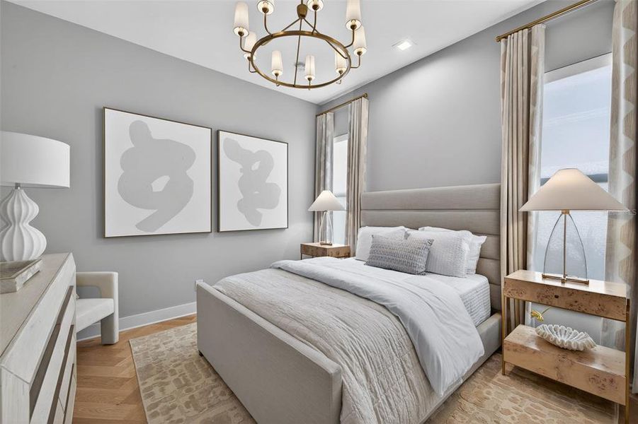 Furnished interior view inside a new home in Wild Blue at Waterside, Sarasota (Image 58).