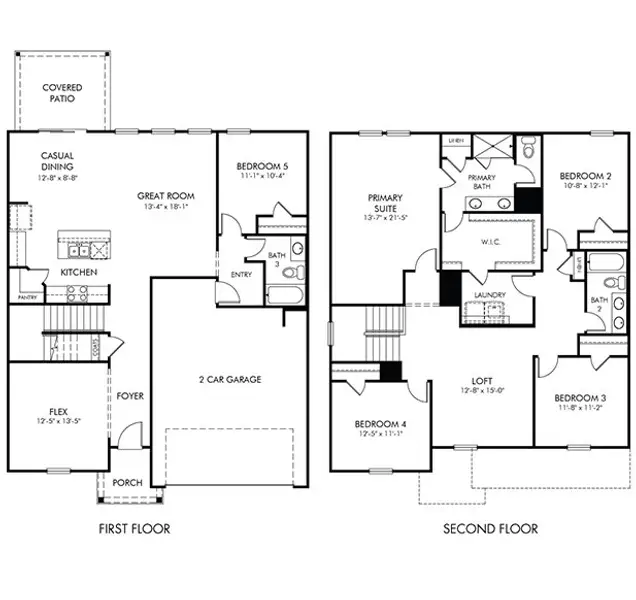 2D floor plan layout of this home in The Farm at Wells Creek - Signature Collection, Gray Court, SC (Image 2). 2D floor plan layout of this home in The Farm at Wells Creek - Signature Collection, Gray Court, SC (Image 2).