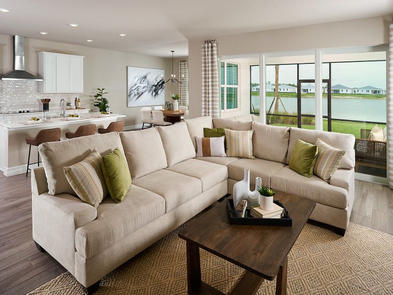 Furnished interior view inside a new home in Crescent Lakes - Signature Series, Punta Gorda (Image 10).