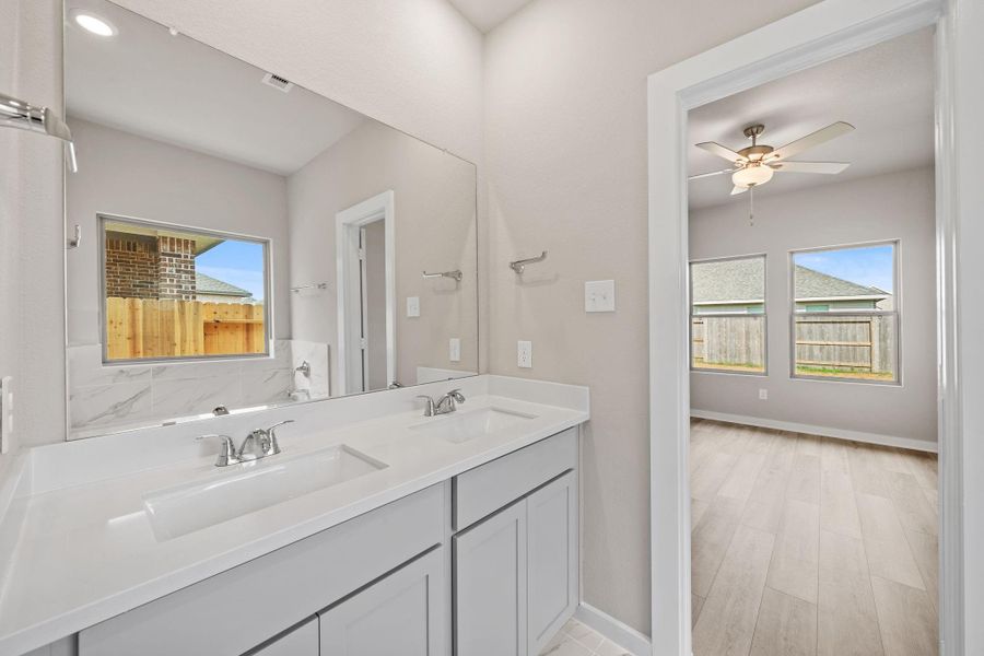 Furnished interior view inside a new home in Windrose Green 50', Angleton (Image 9).