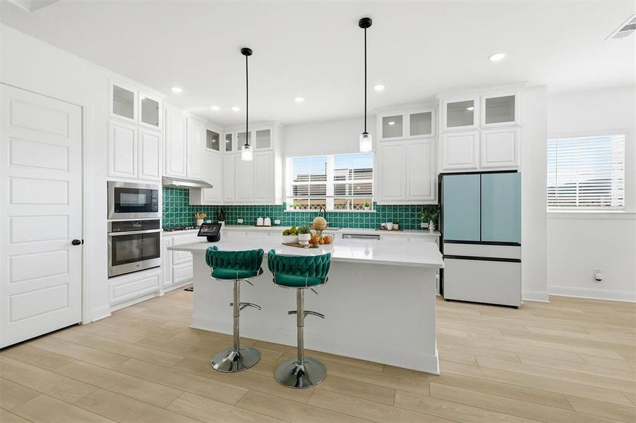 Furnished interior view inside a new home in Pecan Square - Gardens, Northlake (Image 15). Furnished interior view inside a new home in Pecan Square - Gardens, Northlake (Image 15).
