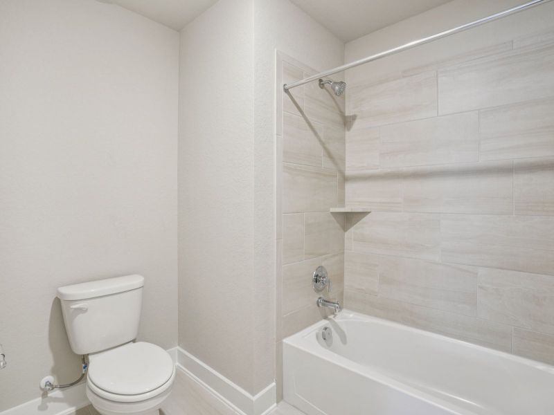 Secondary Bathroom in the San Jacinto floorplan at a Meritage Homes community. Secondary Bathroom in the San Jacinto floorplan at a Meritage Homes community.