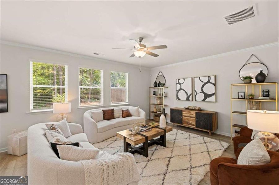 Furnished interior view inside a new home in Whisper Creek, Atlanta (Image 7).