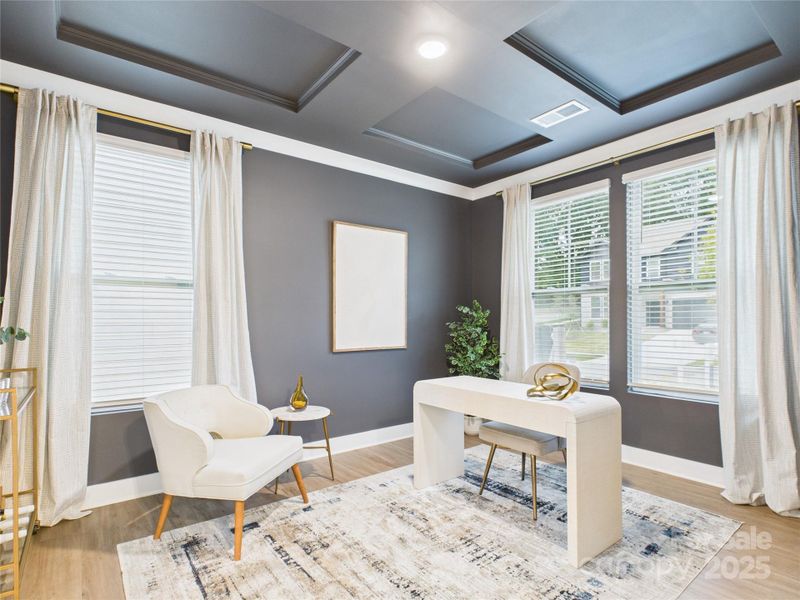 Furnished interior view inside a new home in Kinghurst Cove, Charlotte (Image 26). Furnished interior view inside a new home in Kinghurst Cove, Charlotte (Image 26).