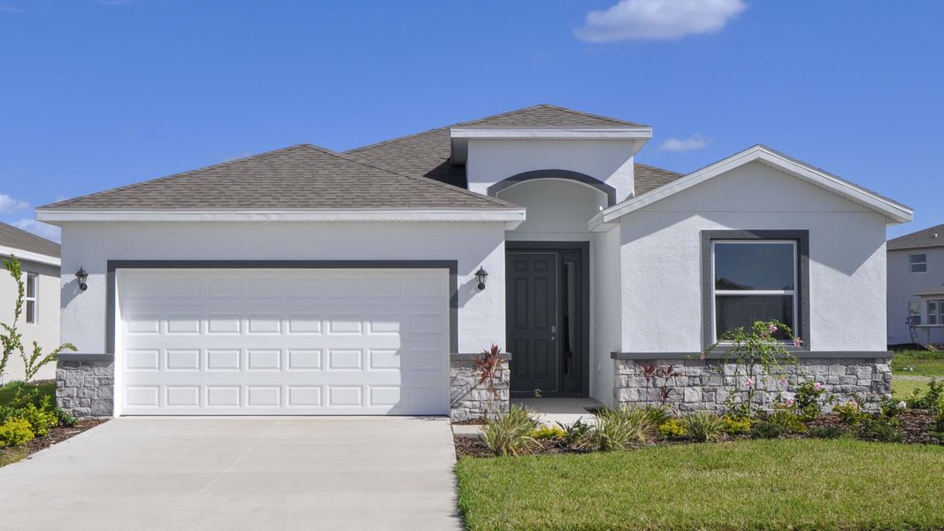 Representative exterior photo of a completed home built from the Lantana by D.R. Horton in Seaire, Parrish, FL (Image 2). Representative exterior photo of a completed home built from the Lantana by D.R. Horton in Seaire, Parrish, FL (Image 2).