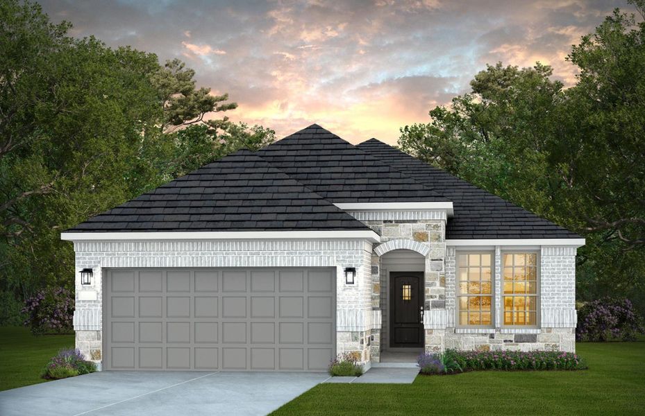 Representative exterior photo of a completed home built from the Barrett by Pulte Homes in Windcress, Cove, TX (Image 2). Representative exterior photo of a completed home built from the Barrett by Pulte Homes in Windcress, Cove, TX (Image 2).