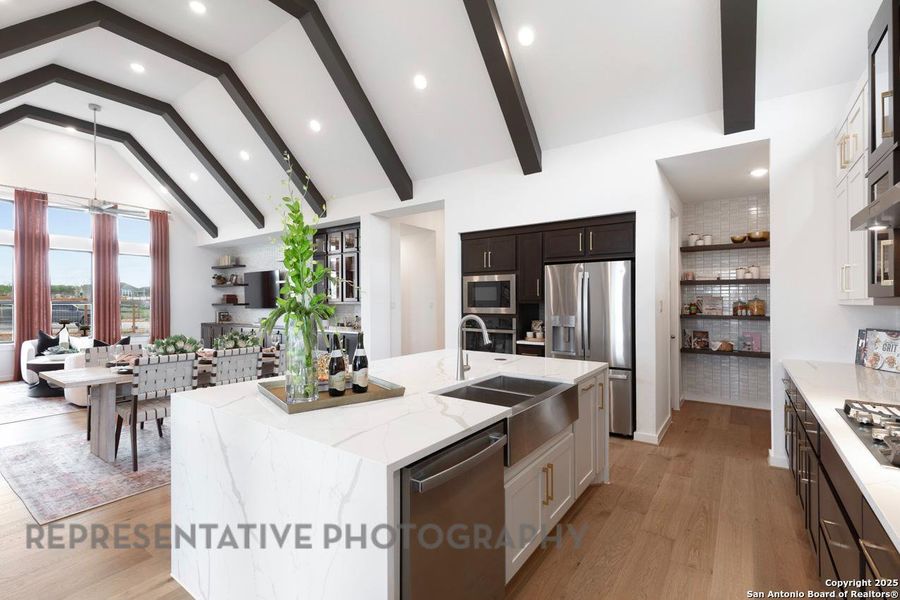 Furnished interior view inside a new home in The Crossvine, Schertz (Image 29).