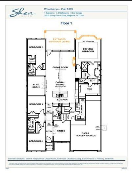 2D floor plan layout of this home in , Magnolia, TX (Image 4). 2D floor plan layout of this home in , Magnolia, TX (Image 4).