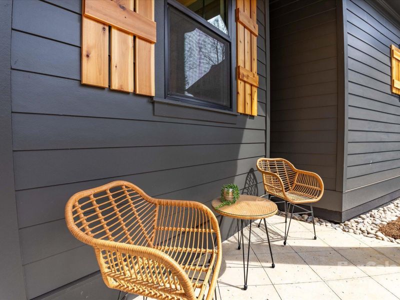 Exterior details and patio area of a home in , Mooresville (Image 3).