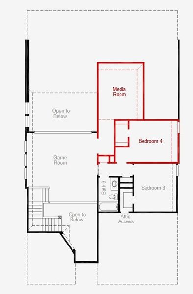 2D floor plan layout of this home in Painted Tree, McKinney, TX (Image 4). 2D floor plan layout of this home in Painted Tree, McKinney, TX (Image 4).