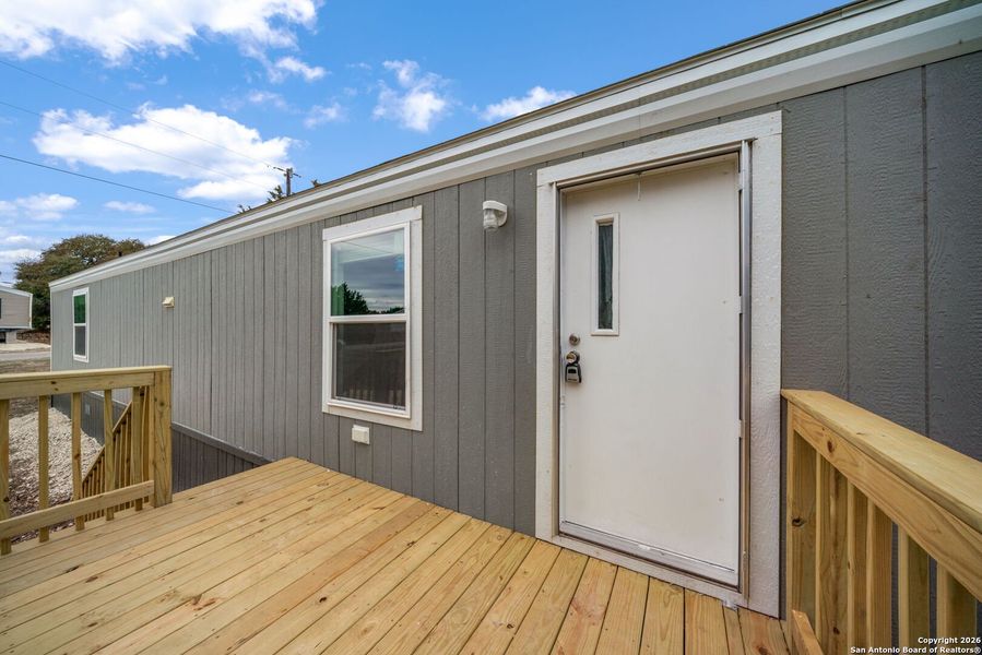 Exterior details and patio area of a home in , Bandera (Image 15).