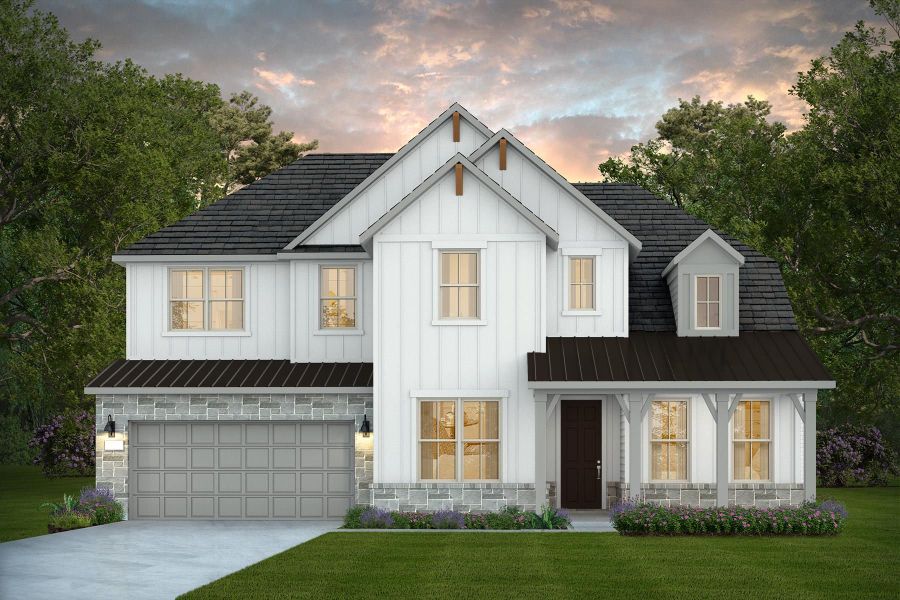 Representative exterior photo of a completed home built from the Ferris by Pulte Homes in Corley Farms, Boerne, TX (Image 20).